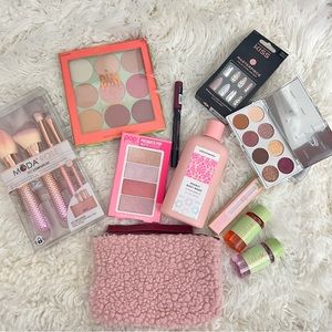 Makeup & skincare bundle Pixi kiss moda brushes pop beauty eyeshadow palette
